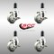 Service Caster 3 Inch 316SS Gray Poly Swivel 1-3/8 Inch Expanding Stem Caster Set Brake SCC SCC-SS316EX20S314-PPUB-TLB-138-4 - alternate 4